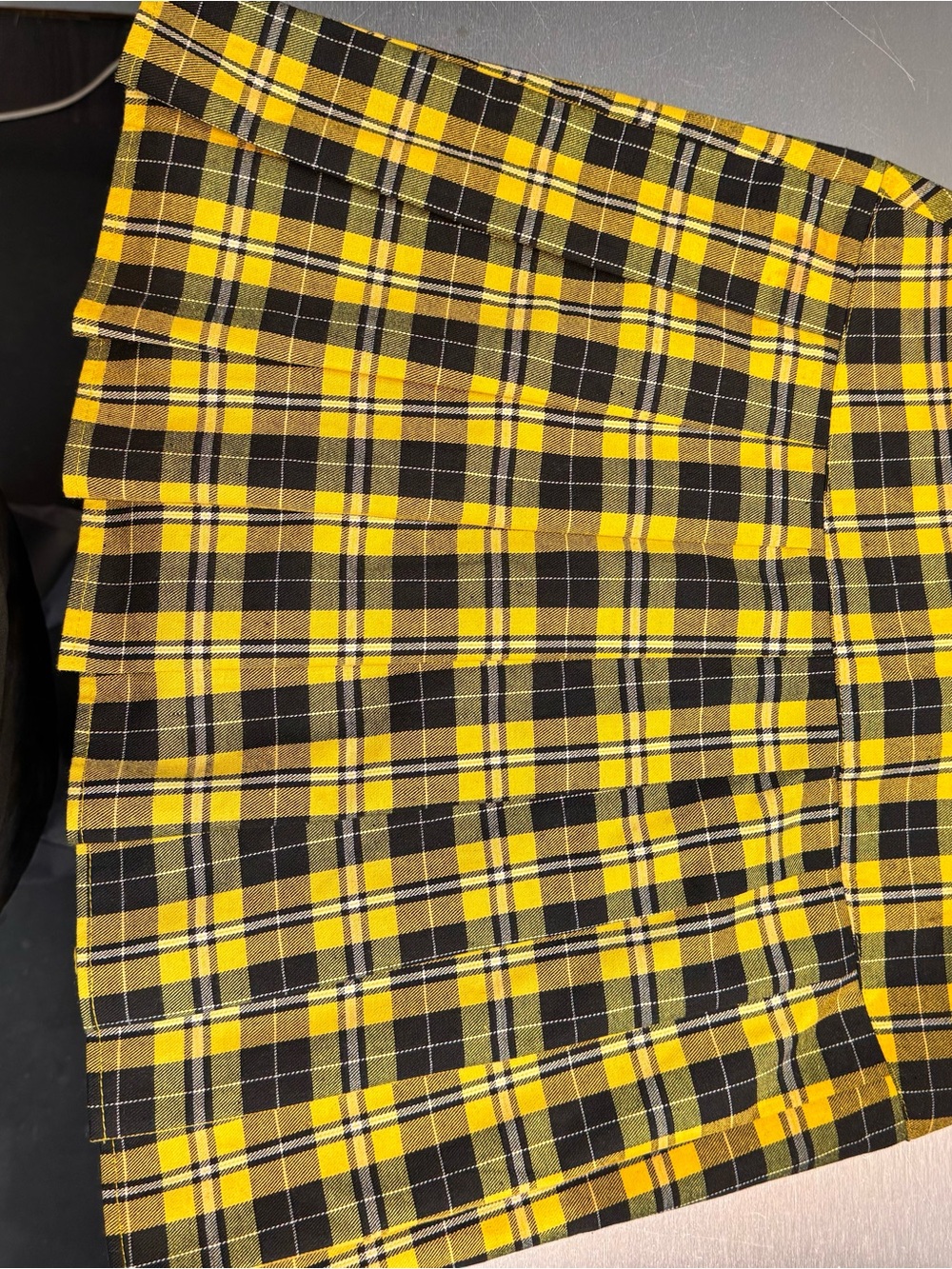 Clueless Yellow & Black Plaid Pleated Skirt. Golf. School girl.